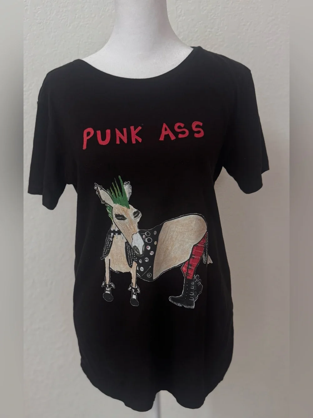 Unfortunate Portrait Graphic print Punk Ass womens T-shirt *Original artwork